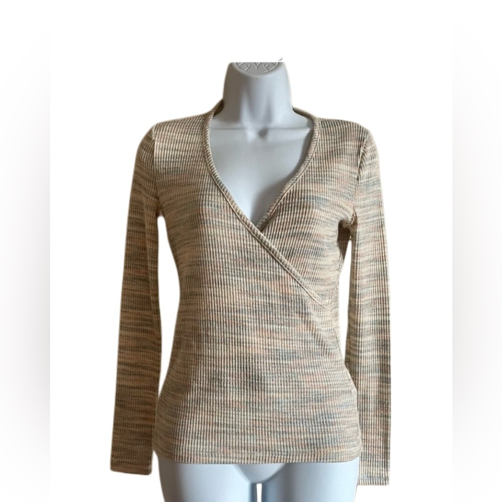 Madewell Suplice V-Neck Long Sleeve Knit Top